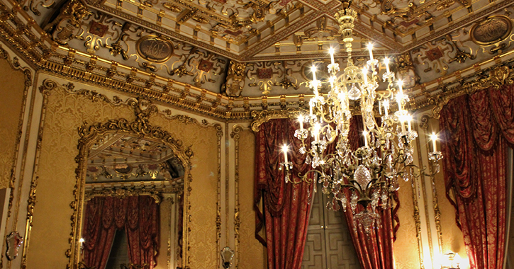 The Octagon Drawing Room inside Raby Castle